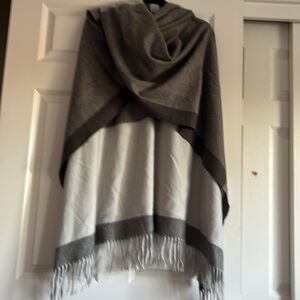 NWOT A. New Day Oversized Blanket  Scarf Poncho Wrap Fringe Very Soft OFSM